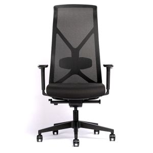 Chaise de bureau ERGO MOOV' - Tissu et maille - Dossier haut avec soutien  lombaire - Appui-tête - Accoudoirs - Mécanisme synchrone avec réglage  profondeur d'assise on