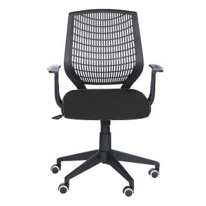 Chaise de bureau noire dossier polypropylène Newton