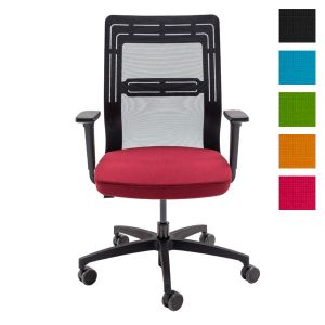 Fauteuil de bureau synchrone en résille et tissu Tanya