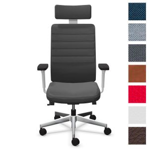 Fauteuil de bureau PILOTE - accoudoirs fixes - appui-tête intégré - Noir Pas  Cher