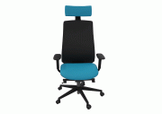 Fauteuil Eman noir résille avec têtière 3