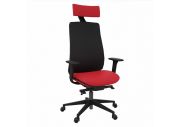 Fauteuil Eman noir résille avec têtière 1