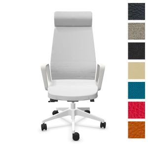 Fauteuil blanc Eden 02 avec têtière