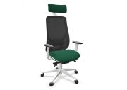 Fauteuil Eman blanc résille avec têtière 1