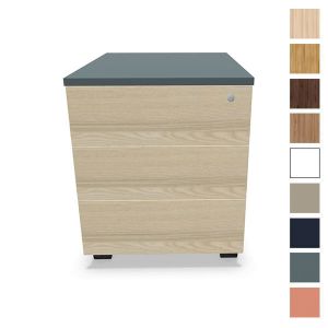 Caisson de rangement fixe pour bureau avec 3 tiroirs - KDT73 - MDD