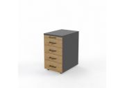 Caisson hauteur bureau 3 tiroirs avec plumier Op Lite 8