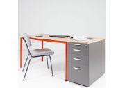 Caisson hauteur bureau 3 tiroirs avec plumier Op Lite 7