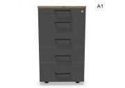 Caisson hauteur bureau 3 tiroirs avec plumier Op Lite 12