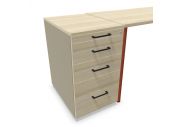 Caisson hauteur bureau 3 tiroirs avec plumier Op Lite 21