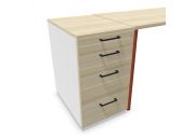 Caisson hauteur bureau 3 tiroirs avec plumier Op Lite 17