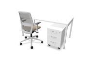 Ensemble Fauteuil Evo, bureau Ogi Y et caisson 1