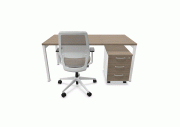 Ensemble Fauteuil Evo, bureau Ogi Y et caisson 3