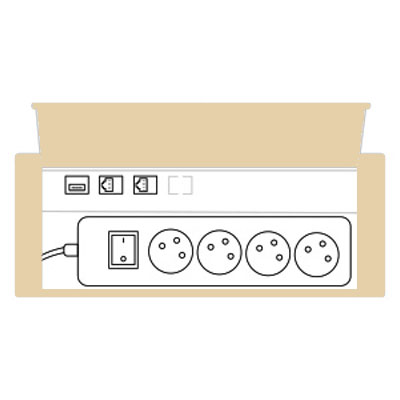 Bureau droit individuel 120 cm Ogi Y — vue 47
