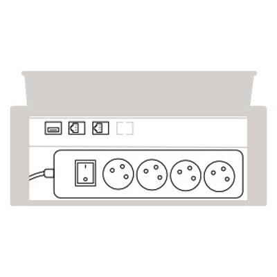 Bureau droit individuel 120 cm Ogi Y — vue 45