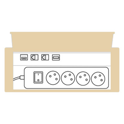 Bureau droit individuel 120 cm Ogi Y — vue 52