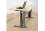 Bureau droit 160 x 80 cm avec passe-câbles et voile de fond Corial 6
