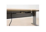 Bureau droit 160 x 80 cm avec passe-câbles et voile de fond Corial 7