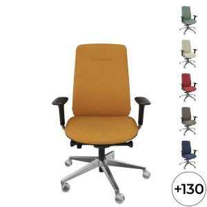 Fauteuil direction Eman noir tapissé