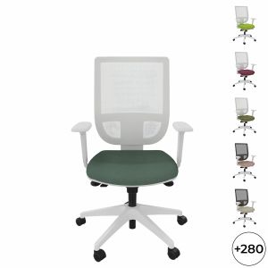 Fauteuil structure blanche dossier résille Tertio