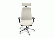 Fauteuil direction Eman noir tapissé avec têtière 7