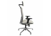Fauteuil direction Eman noir tapissé avec têtière 6