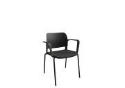 Fauteuil 4 pieds assise et dossier polypropylène avec accoudoirs Adio 1