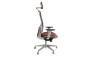 Fauteuil direction Eman blanc résille avec têtière 4