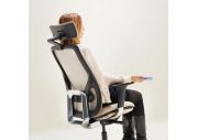 Fauteuil direction Eman noir résille avec têtière 6