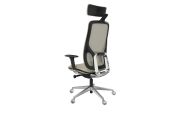 Fauteuil direction Eman noir résille avec têtière 5