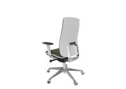Fauteuil direction Eman blanc tapissé 5