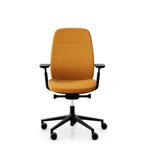 Fauteuil structure noire dossier tapissé Pace