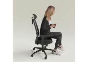 Fauteuil avec assise épaisse accoudoirs 4D et têtière Busy 4