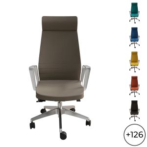 Fauteuil aluminium poli Eden 02 avec têtière