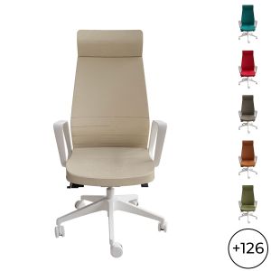 Fauteuil blanc Eden 02 avec têtière