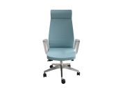 Fauteuil aluminium poli Eden 02 avec têtière 160