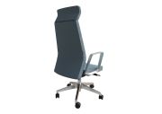 Fauteuil aluminium poli Eden 02 avec têtière 210