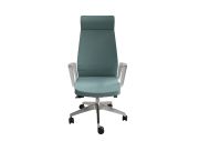 Fauteuil aluminium poli Eden 02 avec têtière 316