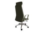 Fauteuil aluminium poli Eden 02 avec têtière 120