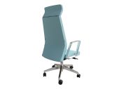 Fauteuil aluminium poli Eden 02 avec têtière 63