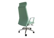Fauteuil aluminium poli Eden 02 avec têtière 66