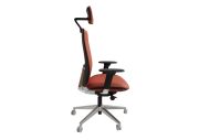Fauteuil direction Eman noir tapissé avec têtière 2