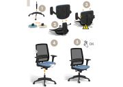 Fauteuil de bureau ergonomique LUZ avec dossier résille 5