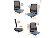 Fauteuil de bureau ergonomique LUZ avec dossier résille 6