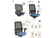 Fauteuil de bureau ergonomique LUZ avec dossier résille 7