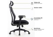 Fauteuil de Bureau Ergonomique avec têtière Alto 7