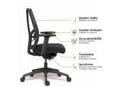 Fauteuil bureautique synchrone Jazz 4