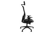 Fauteuil Eman noir résille avec têtière 2