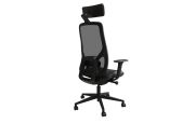 Fauteuil Eman noir résille avec têtière 3