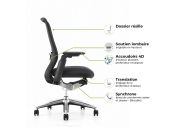 Fauteuil ergonomique avec accoudoirs 4D Iris-A 5