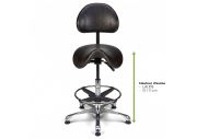 Tabouret haut selle de cheval avec dossier Hapi-H 1